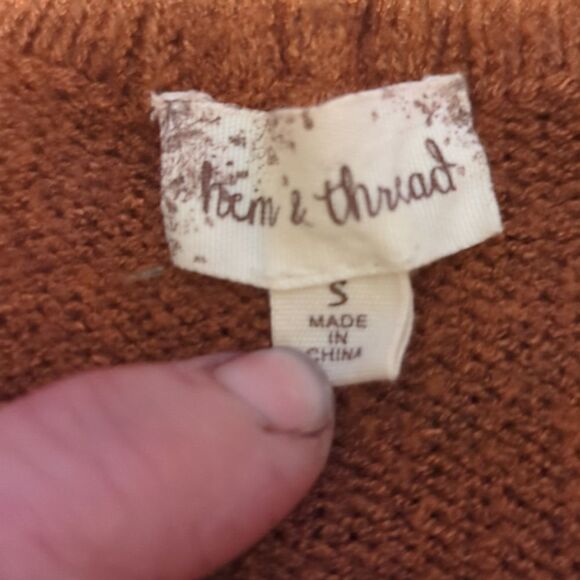 Cardigan with a hood Gingerbread Brown Melange hem & thread Jumpers & Knitwear - Picture 9 of 9